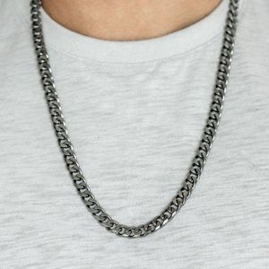 The Game CHAIN-ger Men's Gunmetal Black Urban Chain Necklace